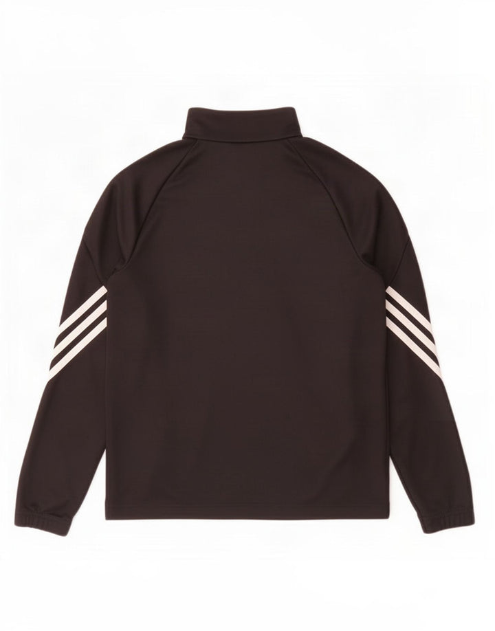 Adidas Boys Climalite Pullover med lynlås-hals træningsdragt Top 11-12 år Sort