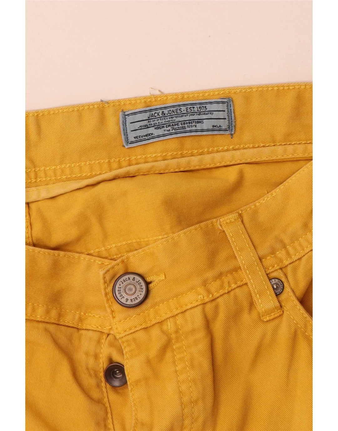 Jack & Jones Herre Casual Shorts W34 Large Yellow