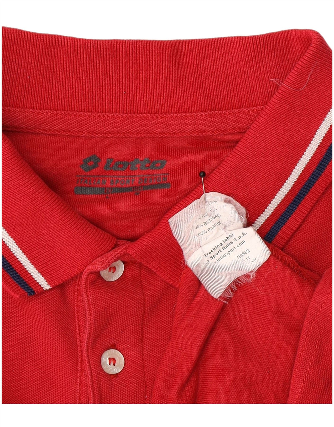 Lotto Langærmet herre poloshirt Medium rød bomuld