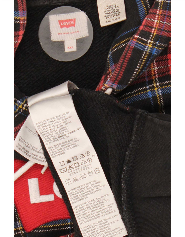 Levi's Grafisk hættetrøje til mænd 2XL flerfarvet ternet bomuld