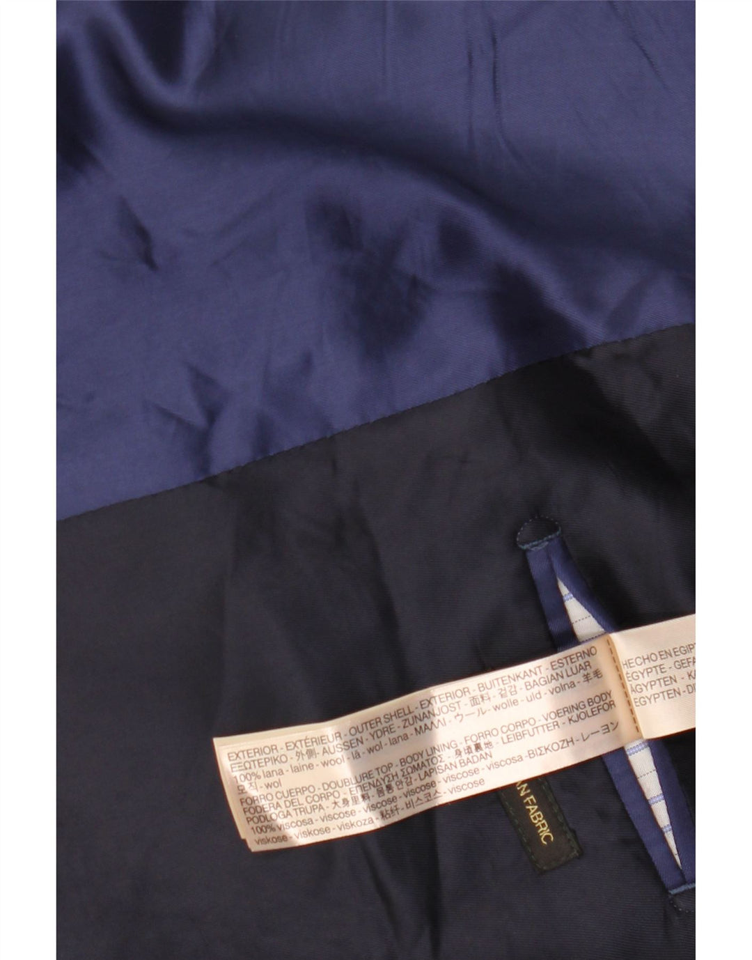 Massimo Dutti Herre 2-knaps blazerjakke EU 54 XL Marineblå Uld