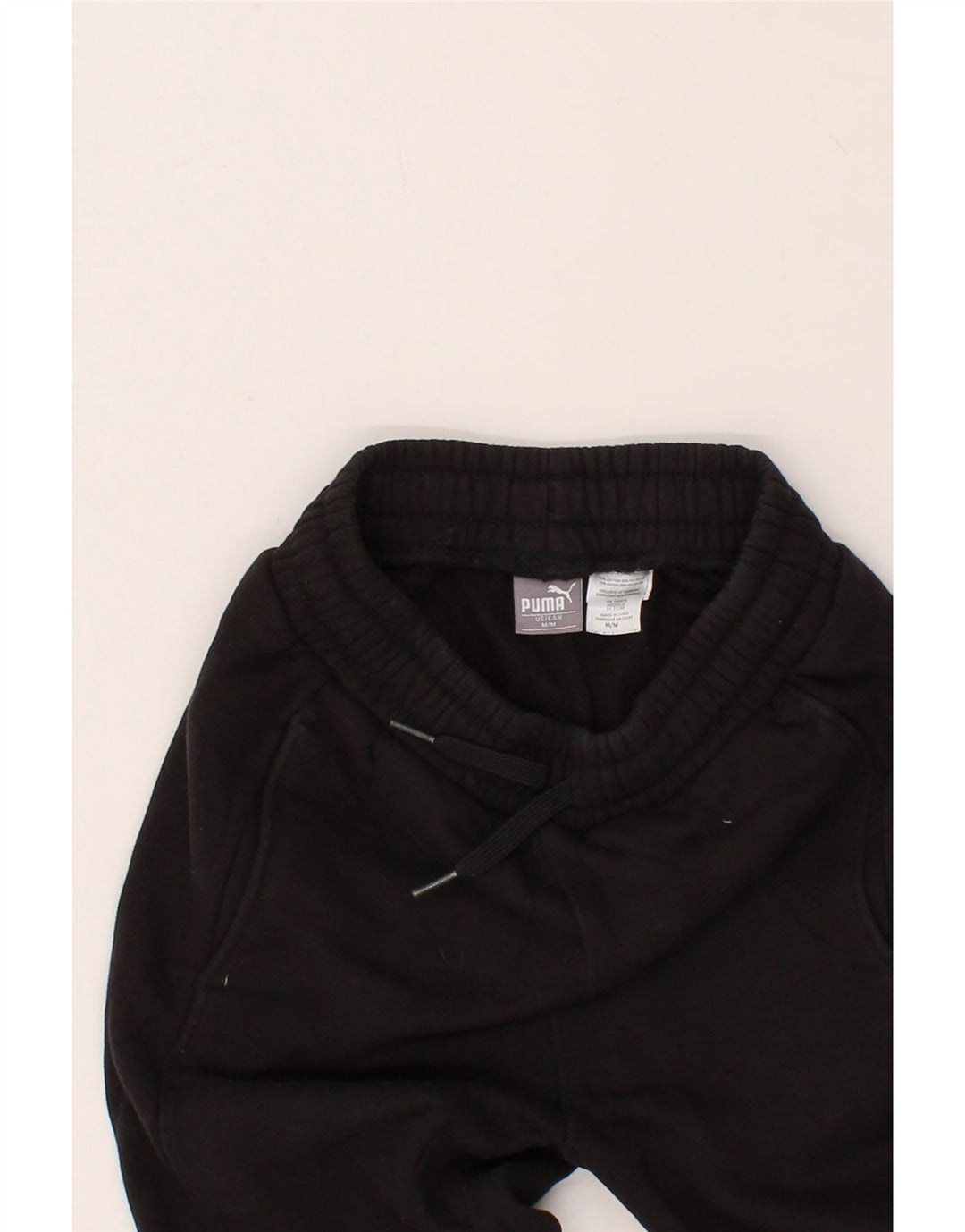 PUMA Boys Graphic Tracksuit Trousers 9-10 Years Medium Black Cotton Vintage Puma and Second-Hand Puma from Messina Hembry 