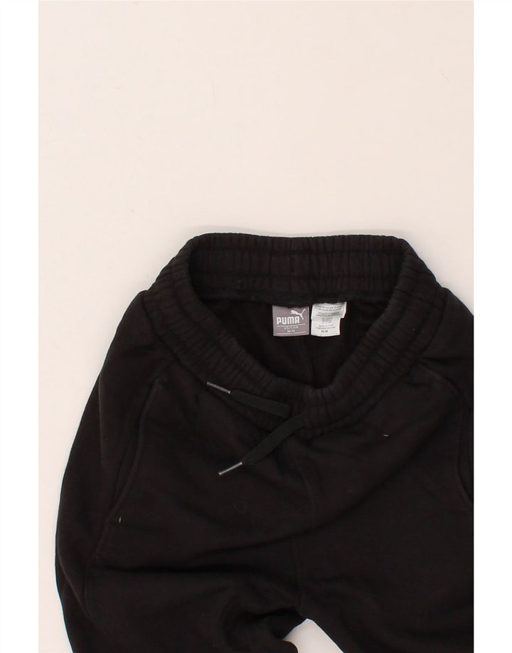 PUMA Boys Graphic Tracksuit Trousers 9-10 Years Medium Black Cotton Vintage Puma and Second-Hand Puma from Messina Hembry 