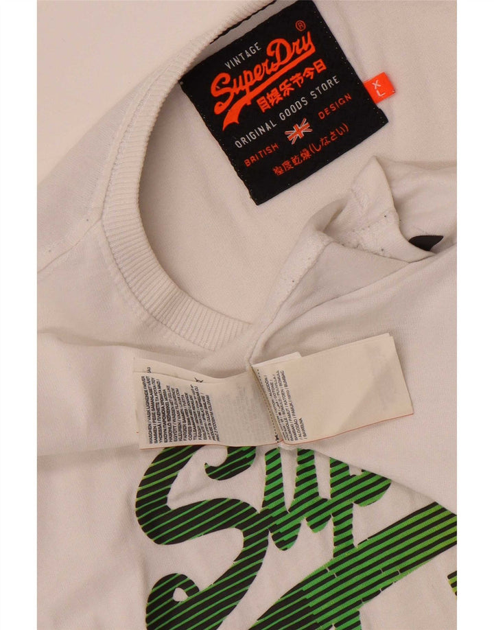Superdry Grafisk T-shirt top til mænd XL Hvid
