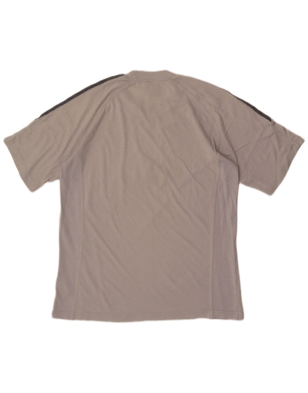 Adidas Herre grafisk T-shirt Top UK 40/42 Medium Grey Bomuld