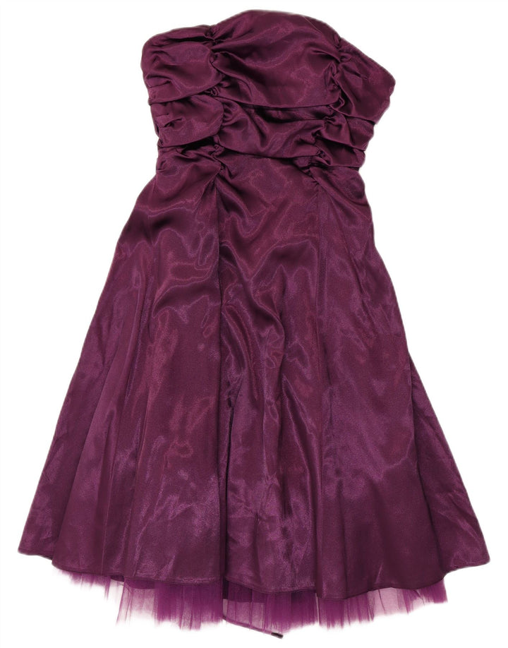 JUJU & CHRISTINE Womens Strapless Corset Dress US 4 Small Purple Polyester