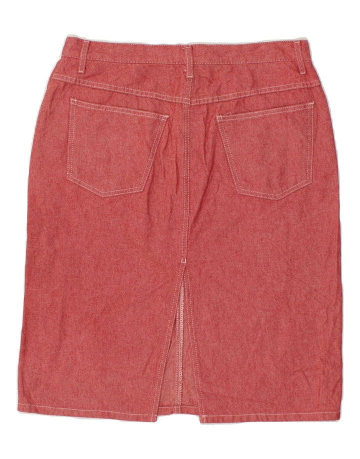 BENETTON Womens Denim Skirt IT 46 Large W32 Pink Cotton Vintage Benetton and Second-Hand Benetton from Messina Hembry 