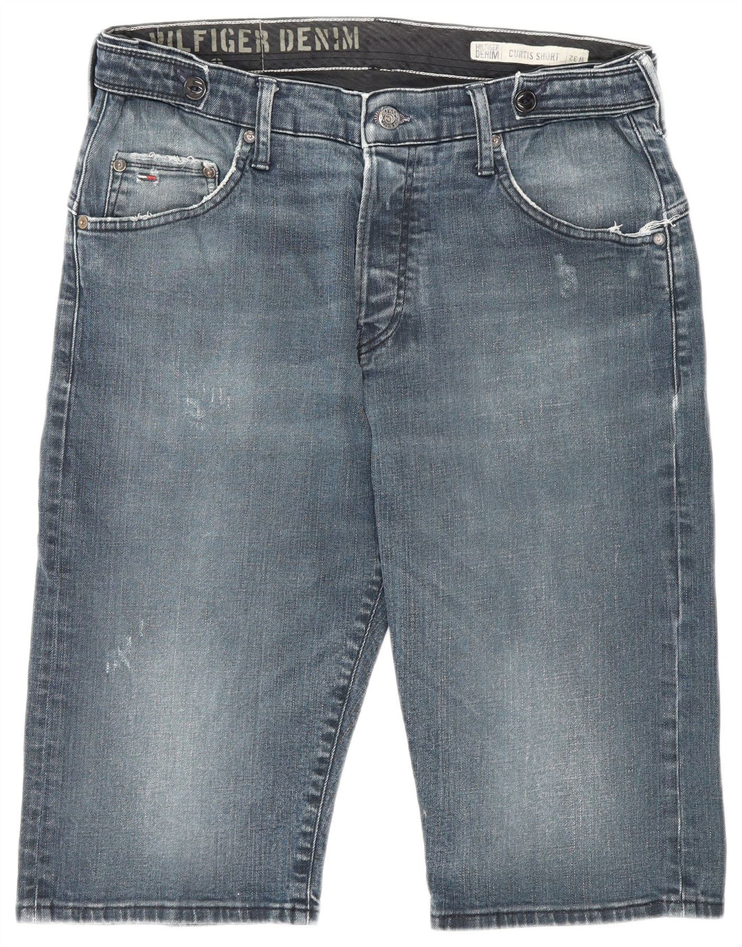 Tommy Hilfiger Herre Curtis Distressed Denim Shorts W32 Medium Blue