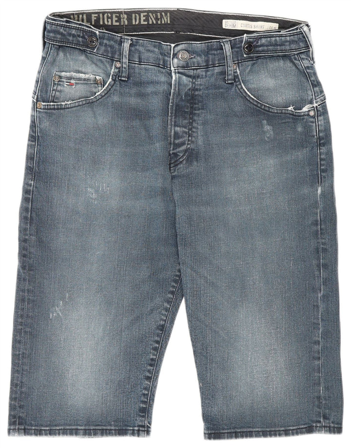 Tommy Hilfiger Herre Curtis Distressed Denim Shorts W32 Medium Blue