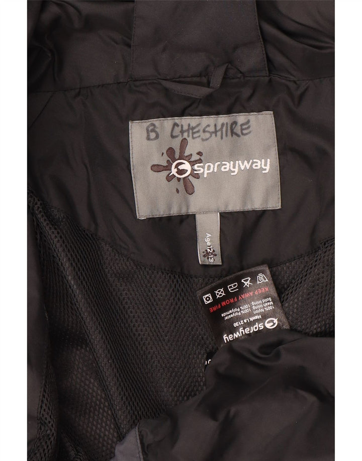 Sprayway drenge hætte regnjakke 12-13 år sort polyester