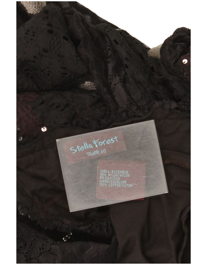 Stella Forest Dame A-Line nederdel EU 40 Medium W30 Black Floral Nylon