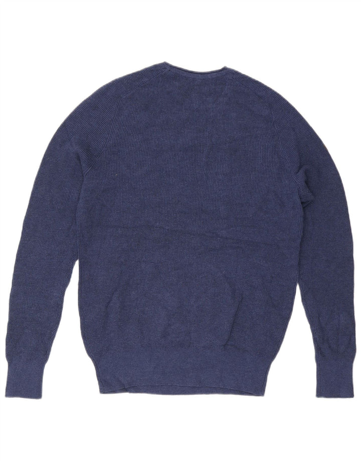Superdry sweater med rund hals til mænd XL marineblå viskose