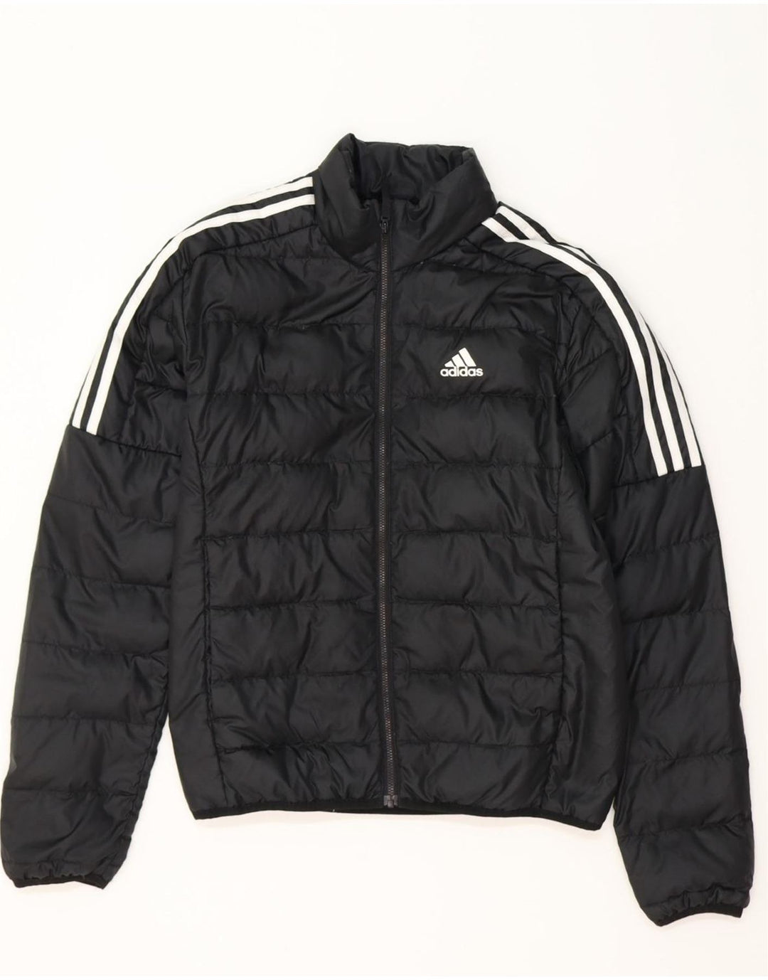 ADIDAS Mens Padded Jacket UK 36 Small Black Polyester