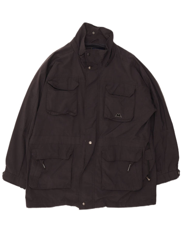 Kappa Herre Utility Jacket UK 40 Large Black Nylon