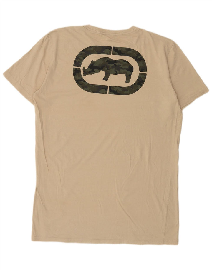 Ecko Unltd Herre Grafisk T-Shirt Top XL Beige Bomuld