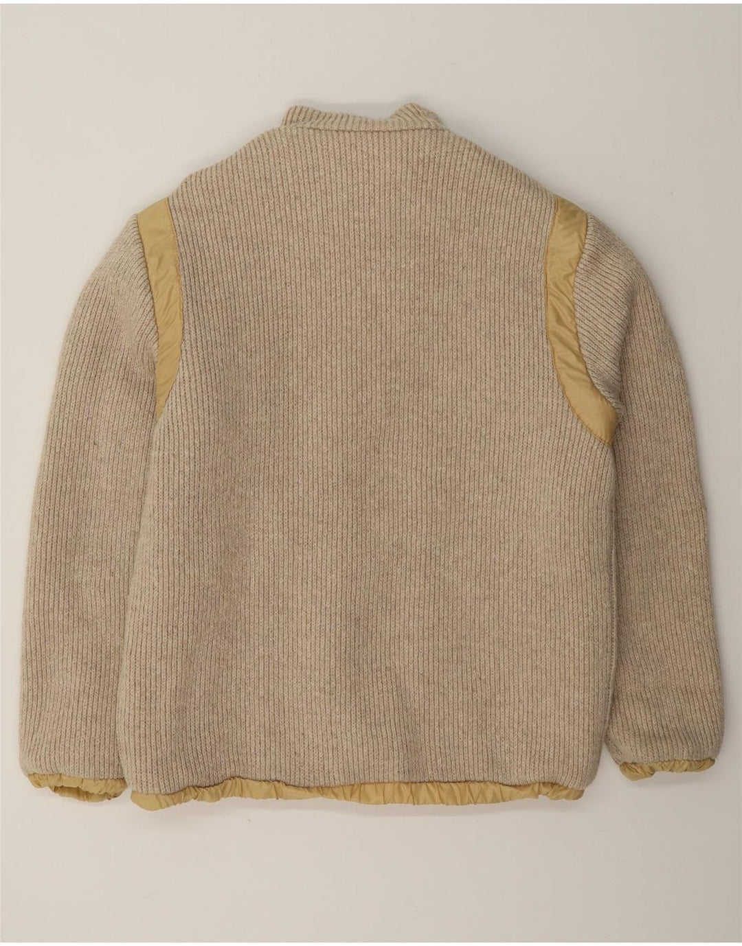 Vintage Herre Vendbar Bomber Jacket UK 36 Small Beige