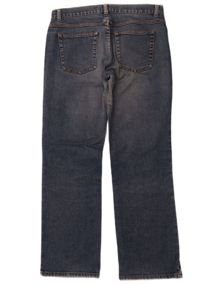 BENETTON Dame Straight Jeans IT 44 Medium W30 L28 Blå Bomuld