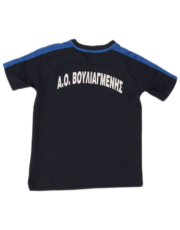 Nike Boys Grafisk T-Shirt Top 7-8 år XS Navy Blue Colourblock