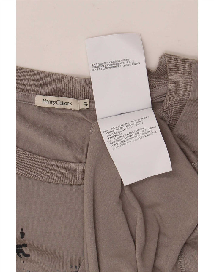 Henry Cottons Dame Grafisk Top Langærmet IT 44 Medium Grey Floral