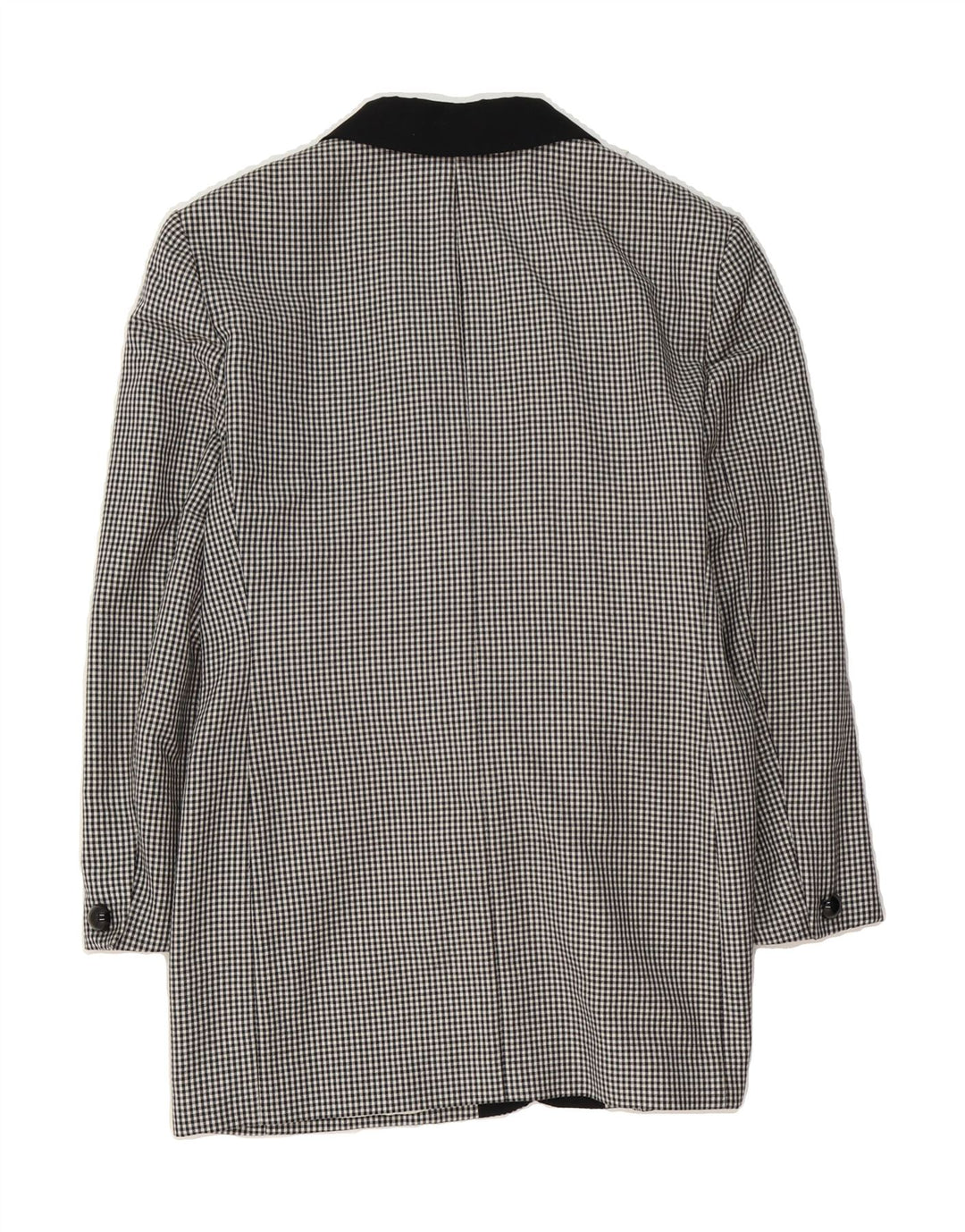 BETTY BARCLAY Womens Double Breasted Coat UK 14 Medium Black Houndstooth Vintage Betty Barclay and Second-Hand Betty Barclay from Messina Hembry 