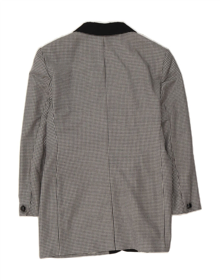 BETTY BARCLAY Womens Double Breasted Coat UK 14 Medium Black Houndstooth Vintage Betty Barclay and Second-Hand Betty Barclay from Messina Hembry 