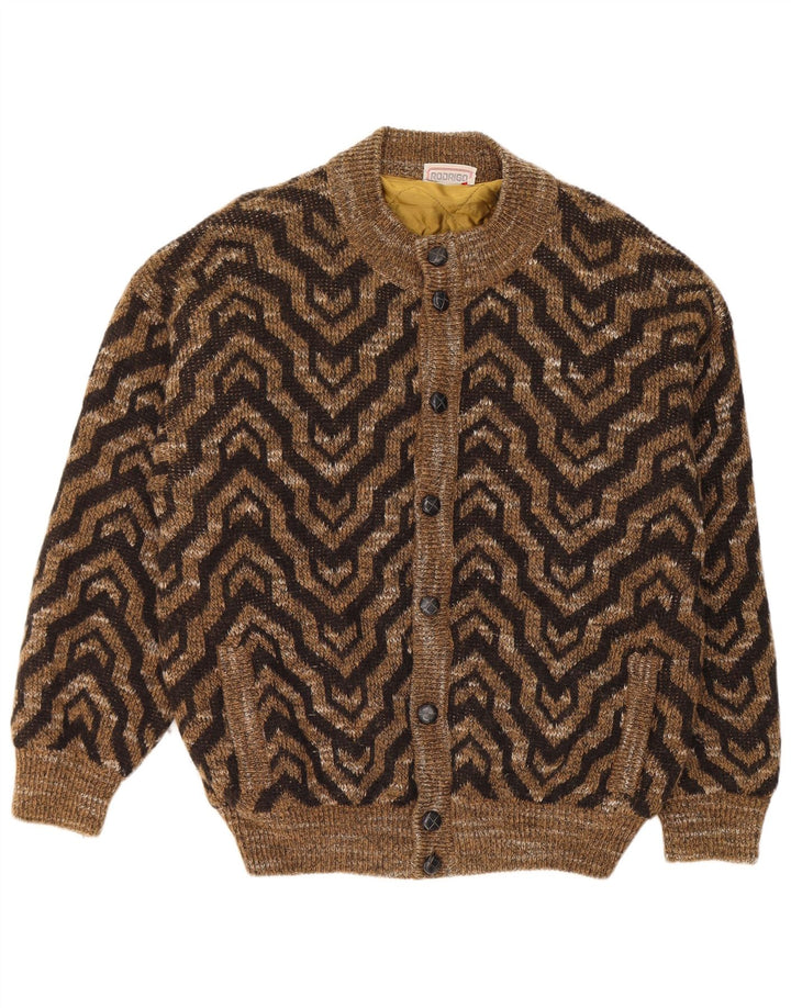 Rodrigo Herre Cardigan Sweater XL Brun Geometrisk