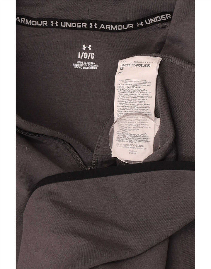 Under Armour Herre hættetrøje med lynlås Stor grå polyester