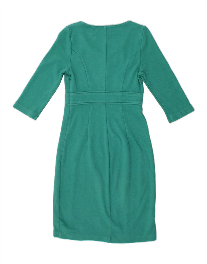 BODEN Womens 3/4 Sleeve Shift Dress UK 8 Small Grey Cotton Vintage Boden and Second-Hand Boden from Messina Hembry 