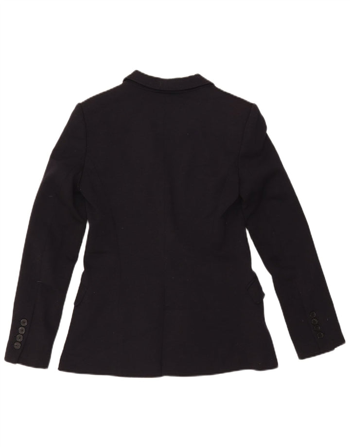 Zara Dame 1 Knap Blazer Jacket UK 10 Small Black Polyester
