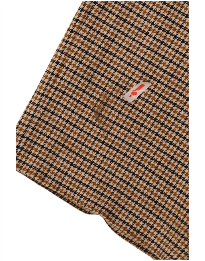 Massimo Dutti Chinobukser til kvinder EU 42 Large W32 L32 Brown Houndstooth