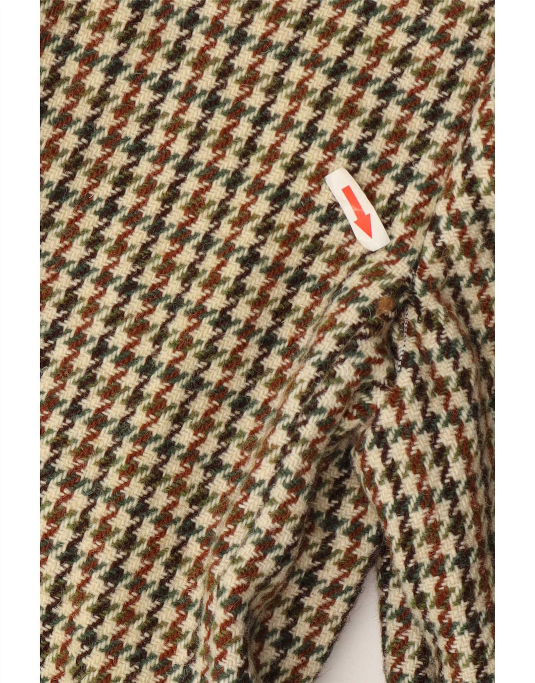 Harris Tweed Herre lang blazerjakke UK 38 Medium Green Houndstooth