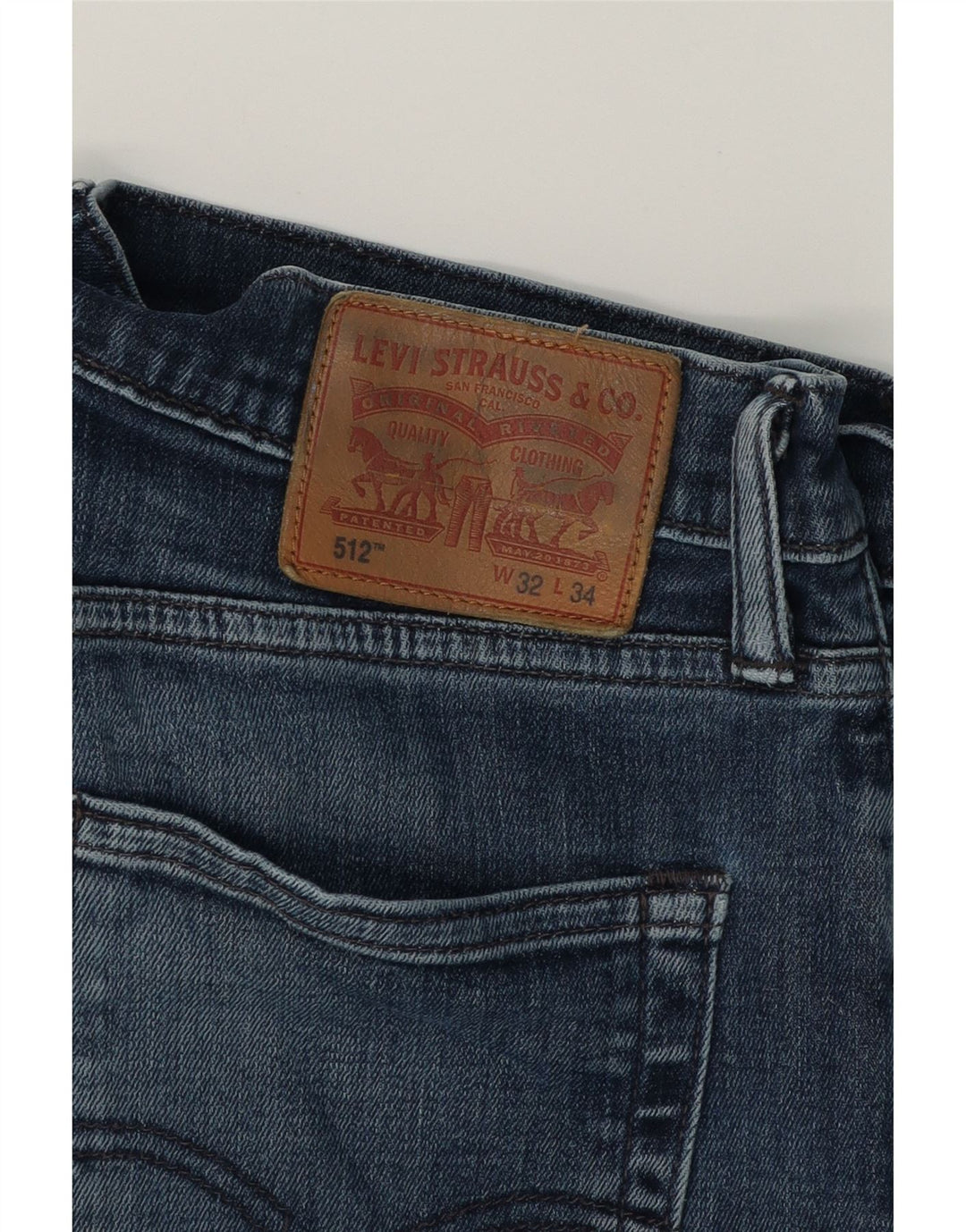 LEVI'S Mens 512 Slim Jeans W32 L32 Blue Cotton Vintage Levi's and Second-Hand Levi's from Messina Hembry 