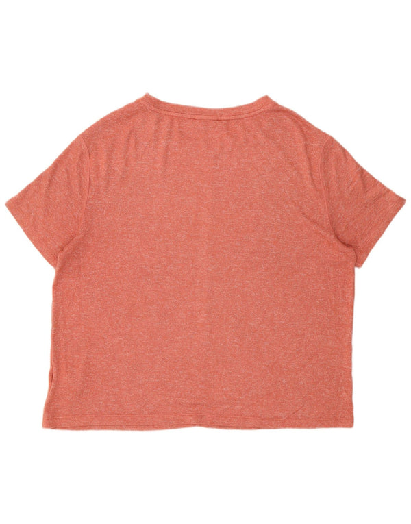 Marks & Spencer T-shirt top til kvinder UK 16 Large Orange Viscose