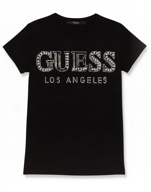 Guess Grafisk T-shirt top til kvinder UK 6 XS Sort