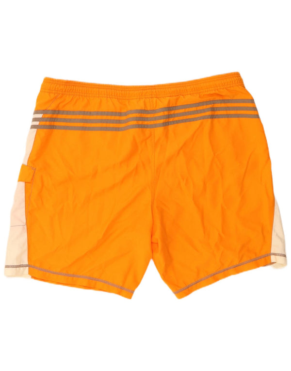 Adidas Herre grafiske svømmeshorts 2XL Orange Colourblock Polyester