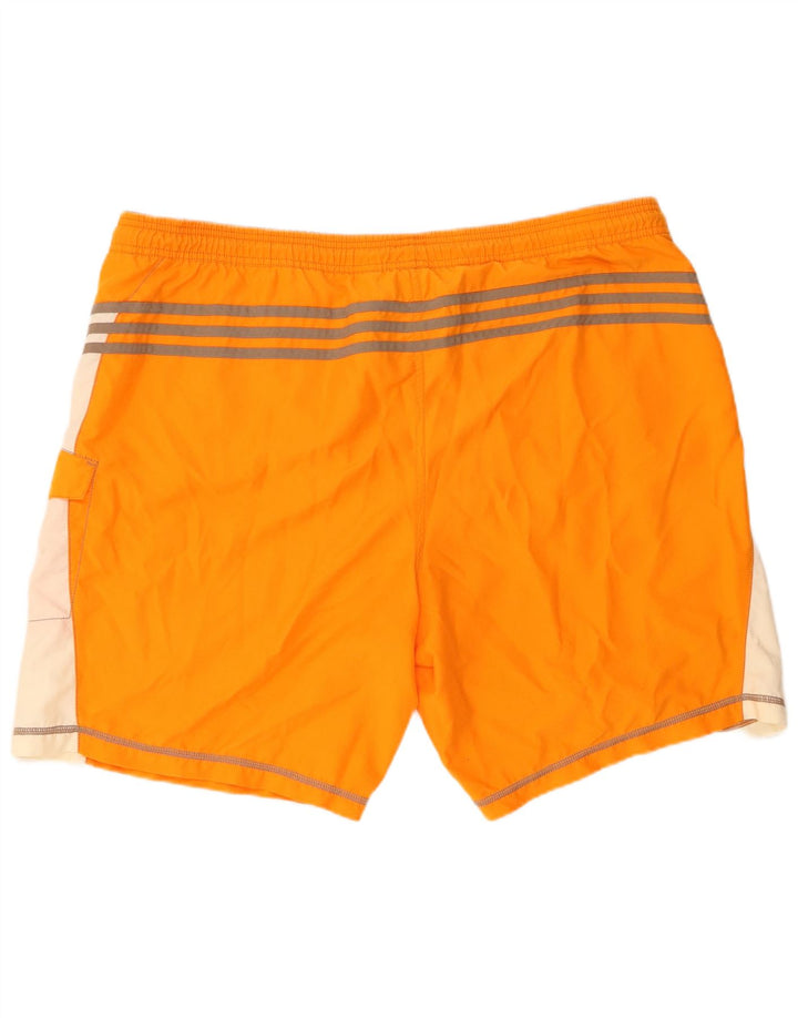 Adidas Herre grafiske svømmeshorts 2XL Orange Colourblock Polyester