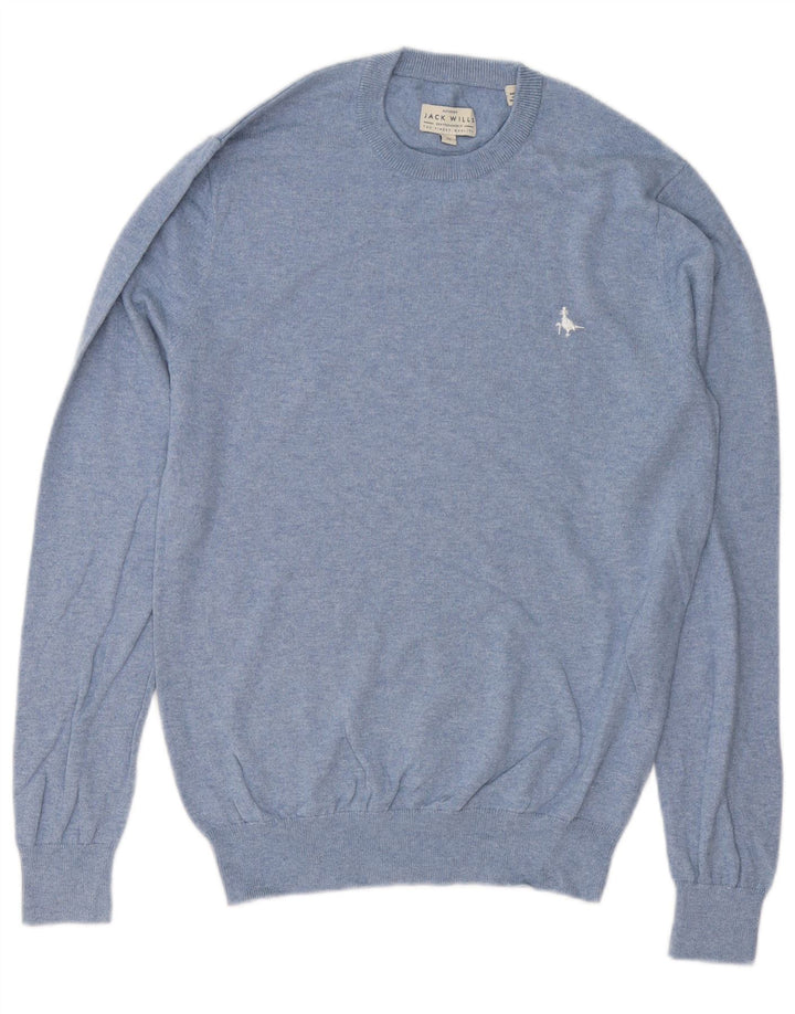 Jack Wills Herre sweater med rund hals XS blå bomuld