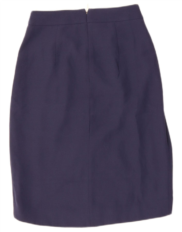 TED BAKER Dame Pencil Skirt Størrelse 0 2XS W24 Marineblå