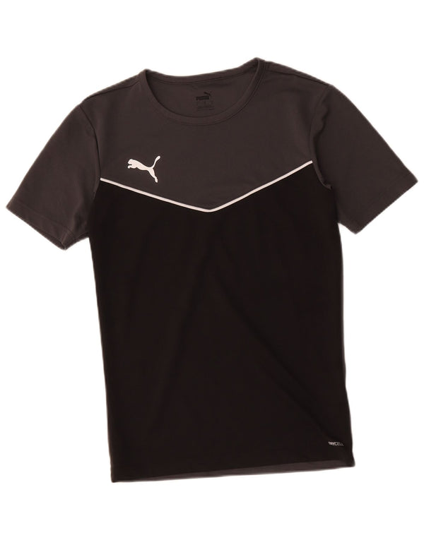 Puma Herre T-Shirt Top Lille Sort Colourblock Polyester