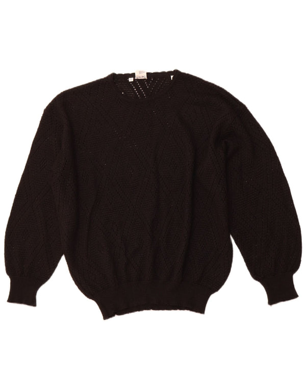 DRALON Dame sweater med rund hals IT 52 2XL Sort Akryl