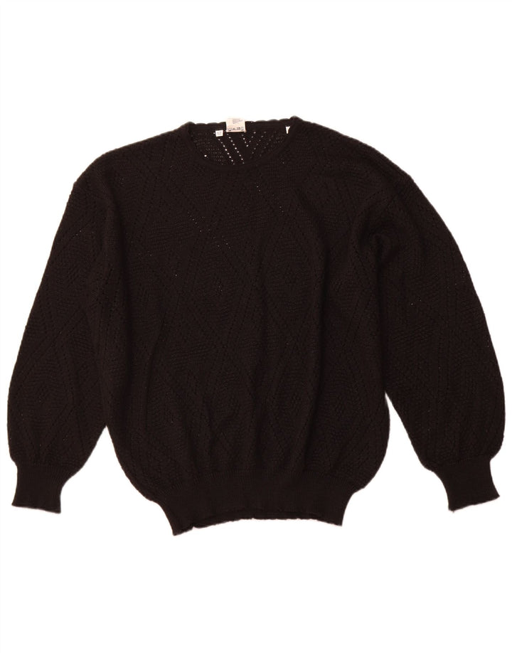 DRALON Dame sweater med rund hals IT 52 2XL Sort Akryl