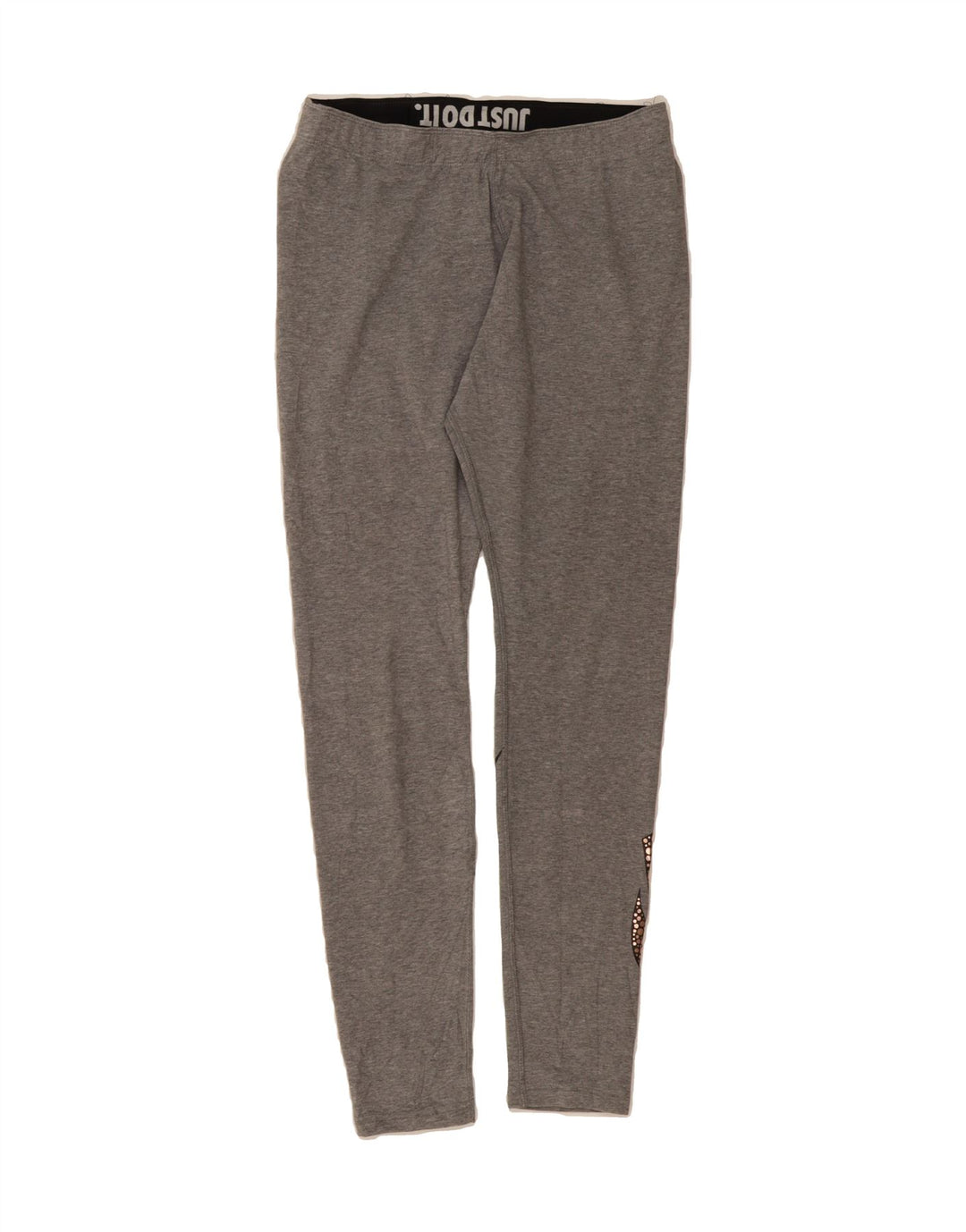 NIKE Womens Graphic Leggings UK 12 Medium  Grey Cotton Vintage Nike and Second-Hand Nike from Messina Hembry 