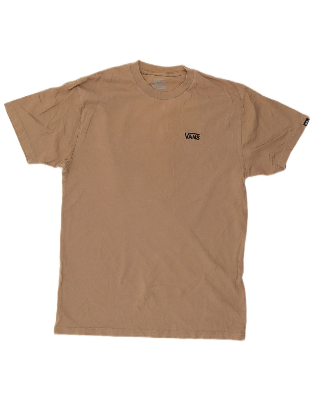 Vans Herre Classic Fit Grafisk T-Shirt Top Medium Beige Bomuld