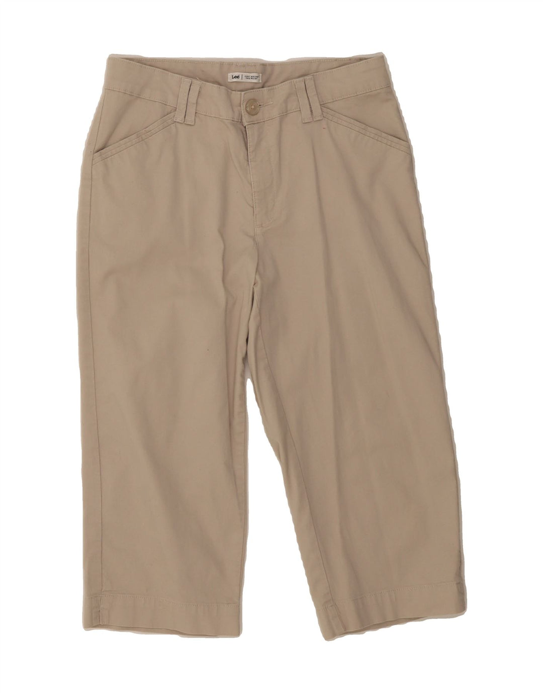 LEE Womens Straight Capri Trousers W32 L19 Beige Vintage Lee and Second-Hand Lee from Messina Hembry 