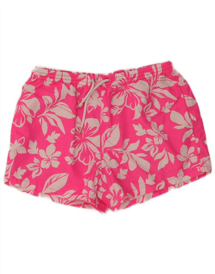 Zara Herre Sportshorts Large Pink Floral Polyester
