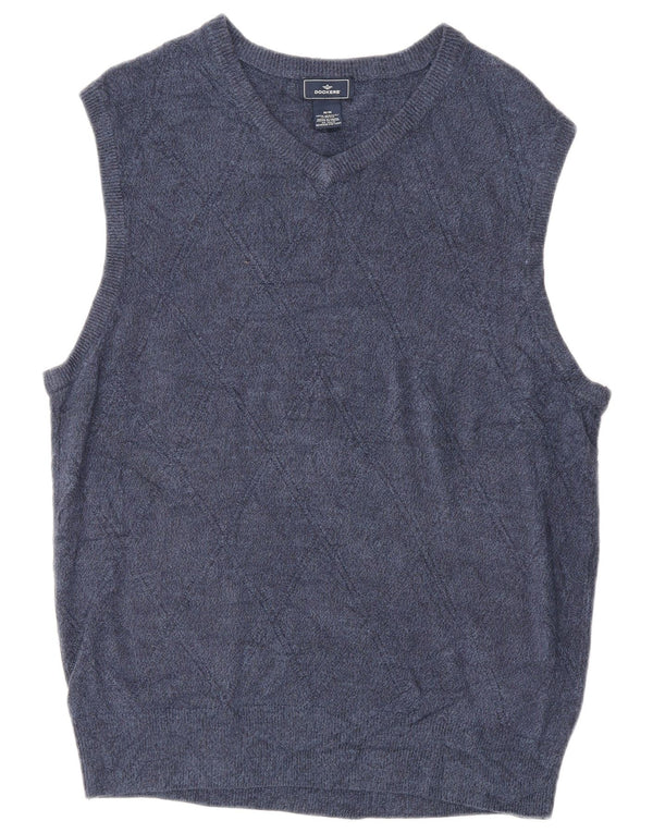 Dockers Herrevest Tank Top Medium Navy Blue Flecked Acryl