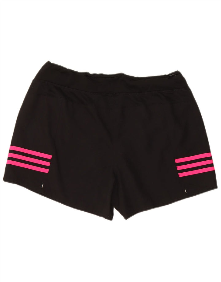 ADIDAS sportsshorts til kvinder UK 14 Medium Sort polyester