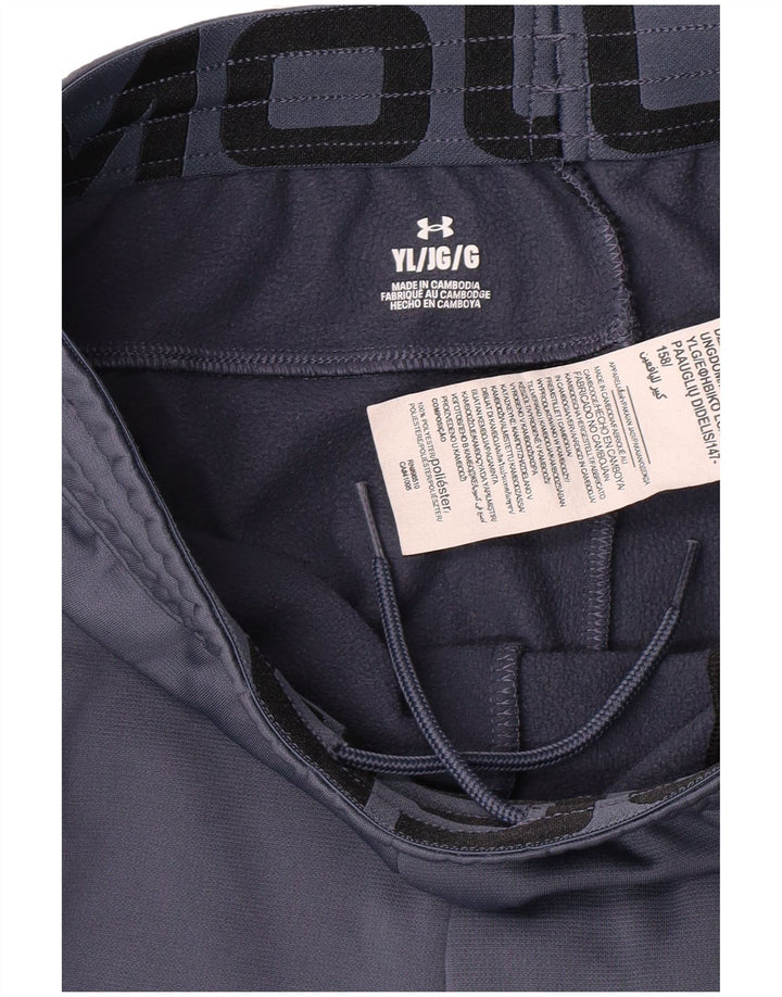 UNDER ARMOUR Boys Tracksuit Trousers Joggers 11-12 Years Large Blue