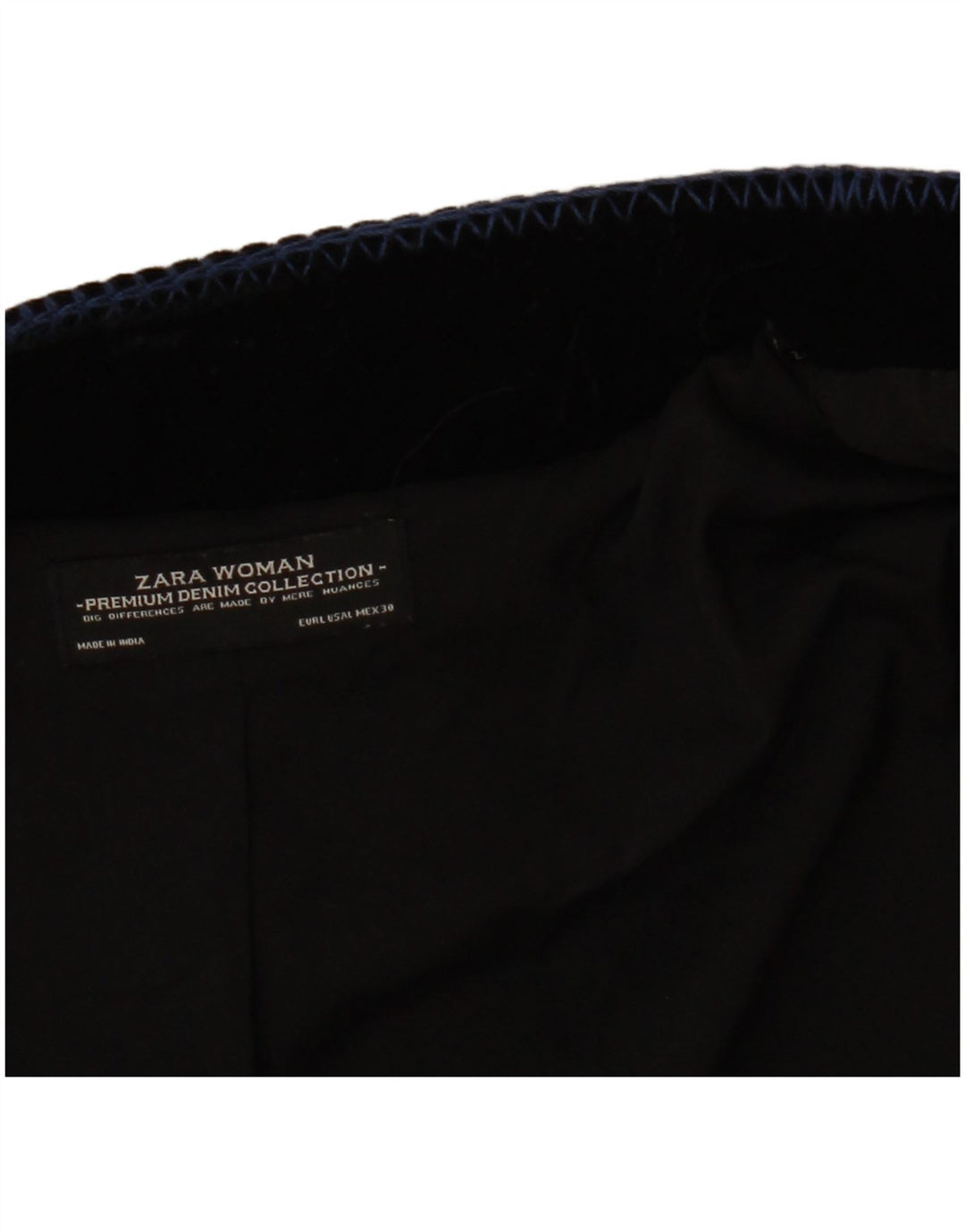 ZARA Womens Velvet Open Bolero Jacket UK 16 Large Black Paisley