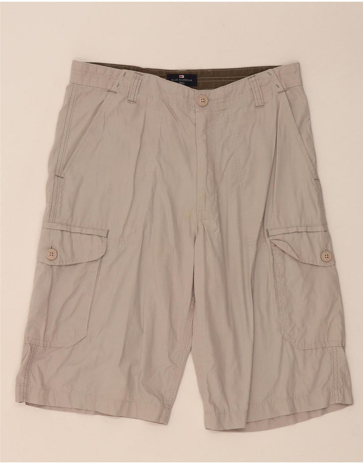 MARKS & SPENCER Herre Cargo Shorts W32 Medium Grey Bomuld